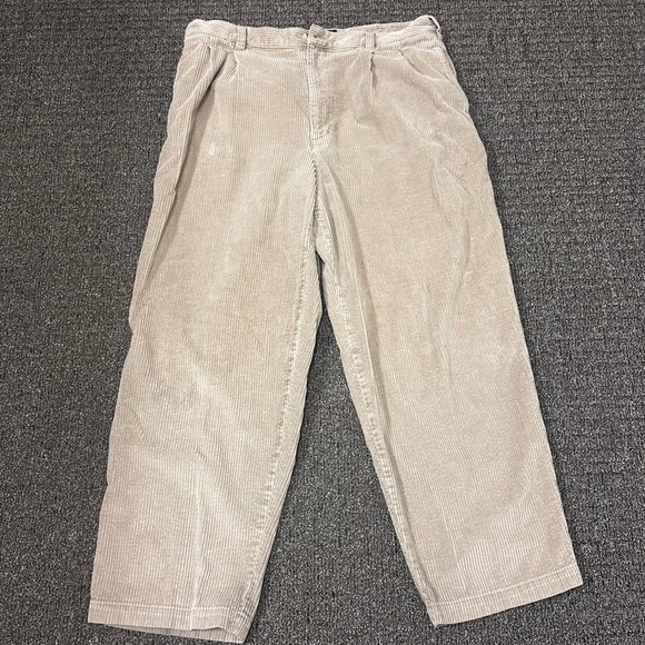 Abercrombie & Fitch Corduroy Pants Mens 38x30 Pleated Durable Goods VTG Y2K FLAW - Picture 2 of 11